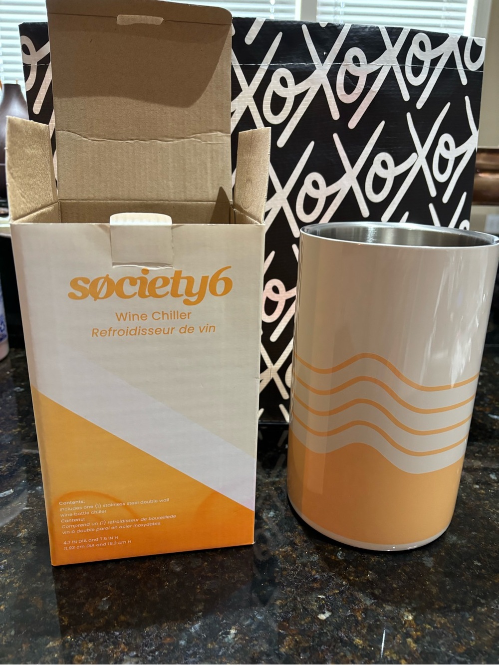 Society6 Orange and Cream Gradient Wine Chiller